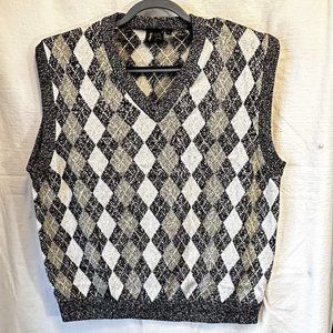 Bobby Jones Silk Blend Sweater Vest Outdoor Golf Men's Size Large‎ XL Diamond